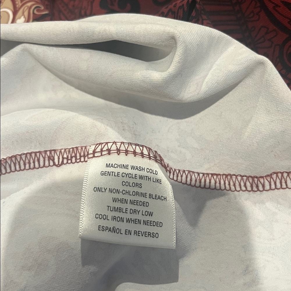 Charter Club Burgundy and Cream Patterned Top Plus Size 3X. - Picture 9 of 13